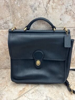 ☆Vintage☆ ~Coach Willis Bag 9927 Black Leather Crossbody Bag~ ☆Preowned☆